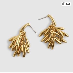 Madewell Sculpted Gold Teardrop Earrings